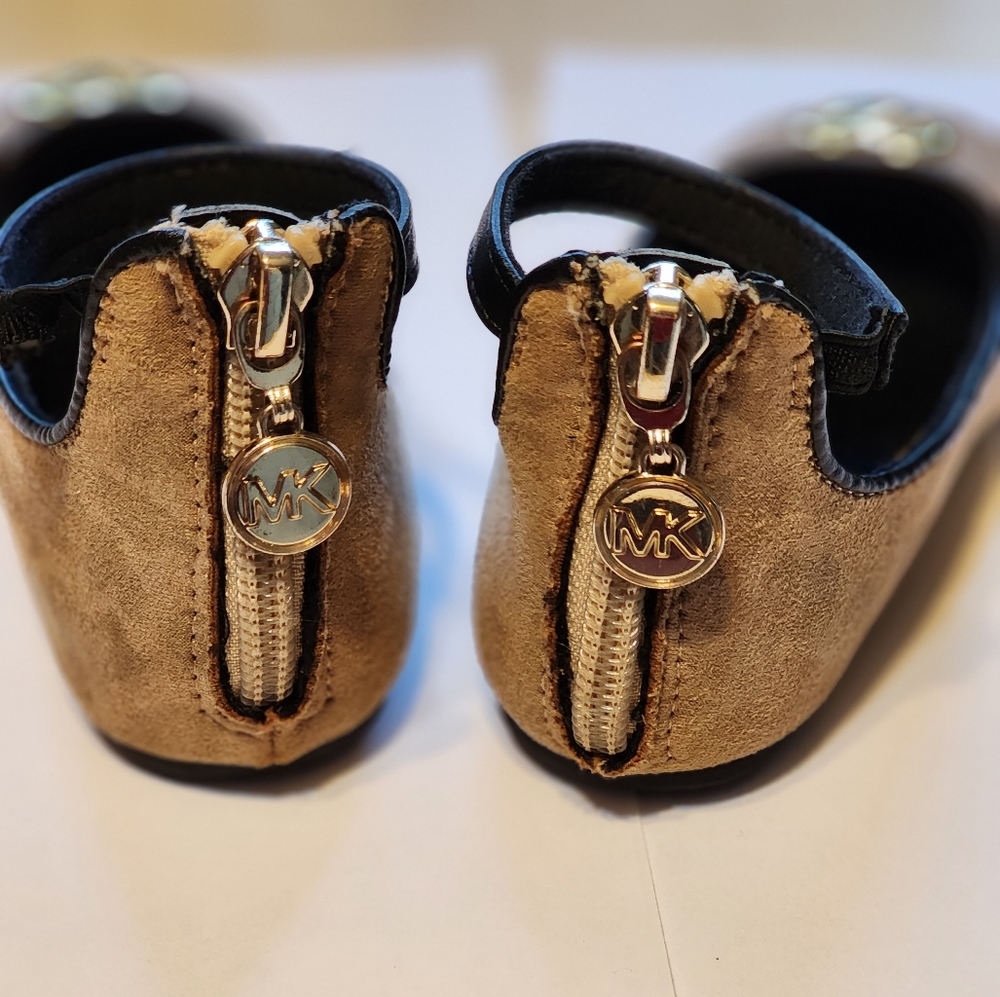 Michael Kors Toddler children gold 6 Leopard Dress shoes Shiny ✨️ - Picture 3 of 5